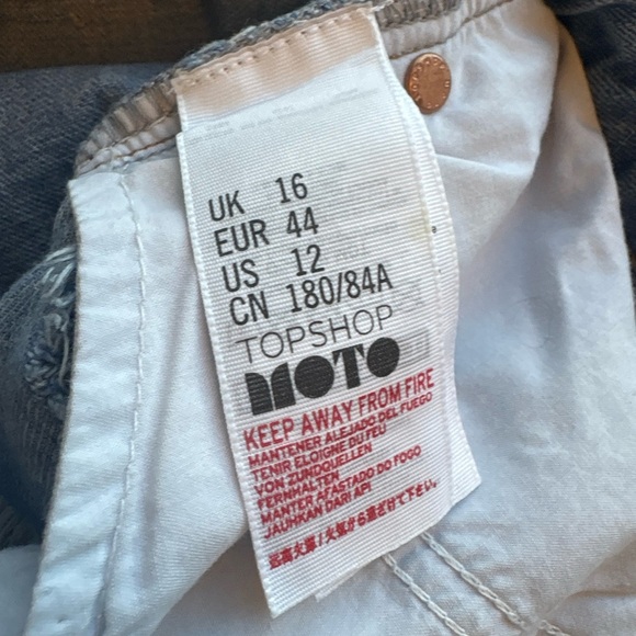 Topshop Moto Mom Denim Shorts - Size US 12 - Picture 5 of 6